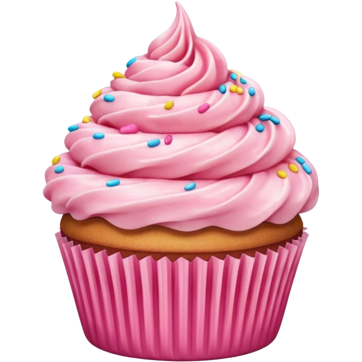 Cupcake with pink icing emoji