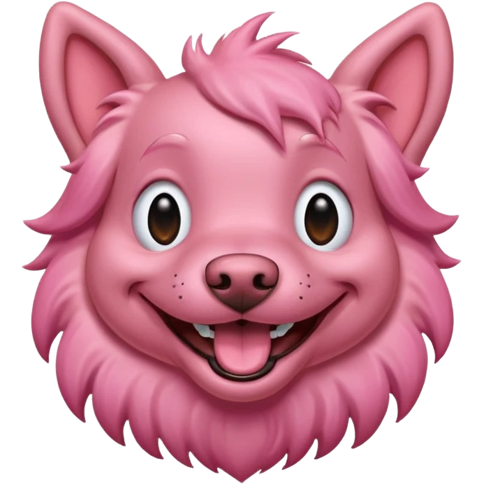laughing pinkdog emoji