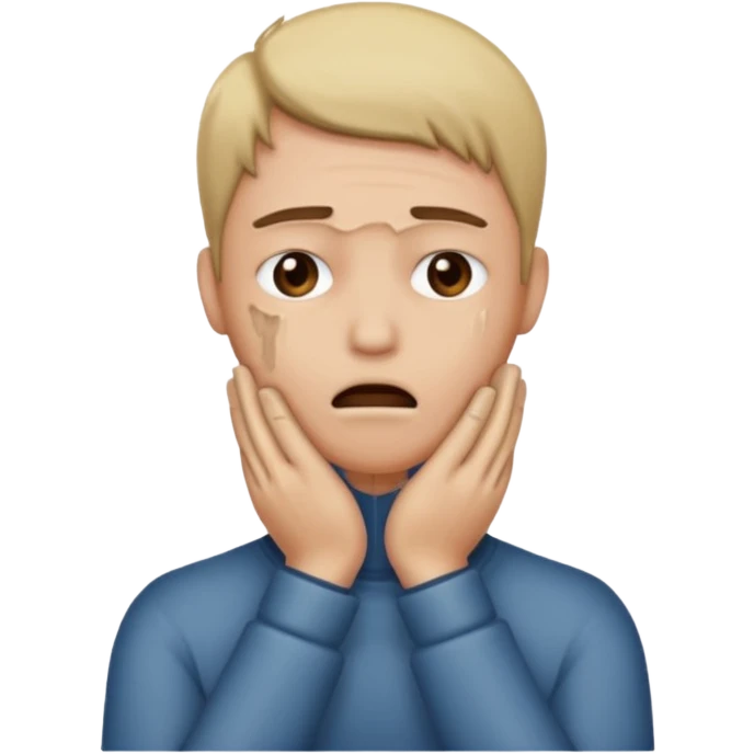 someone with hands over throat emoji