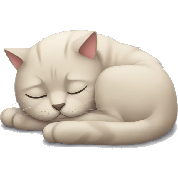 Sad cat sleeping  emoji