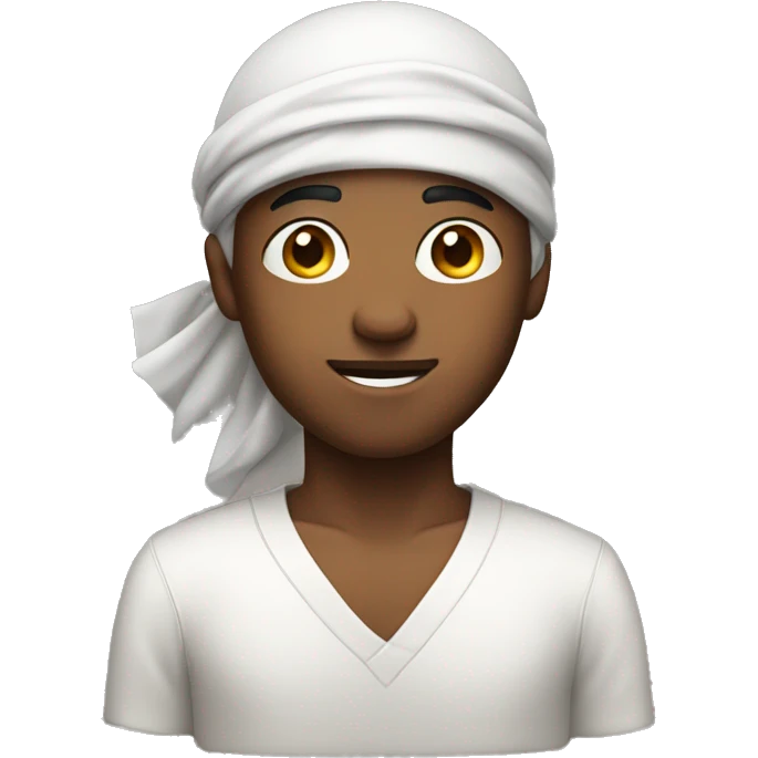 male in open shirt and durag emoji