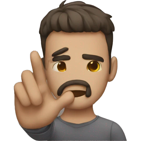 guy saying no  emoji