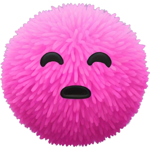 regular pompom ball with no face emoji