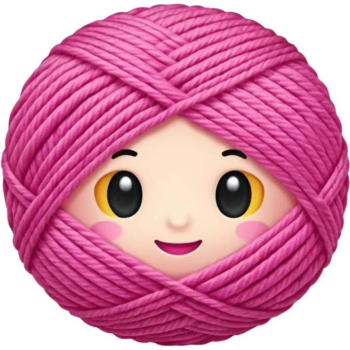 Pink yarn emoji