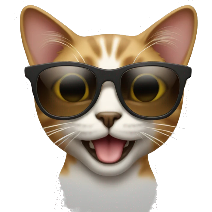Cat with sunglasses emoji