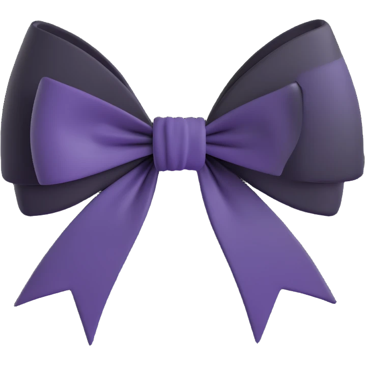 Black gothic bow effect emoji