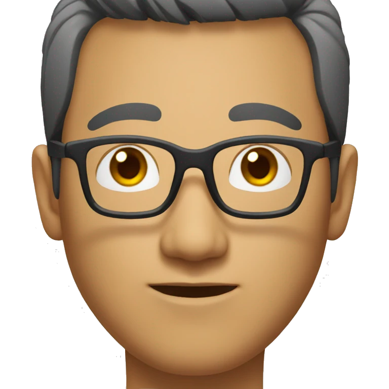 asian man with square glasses emoji