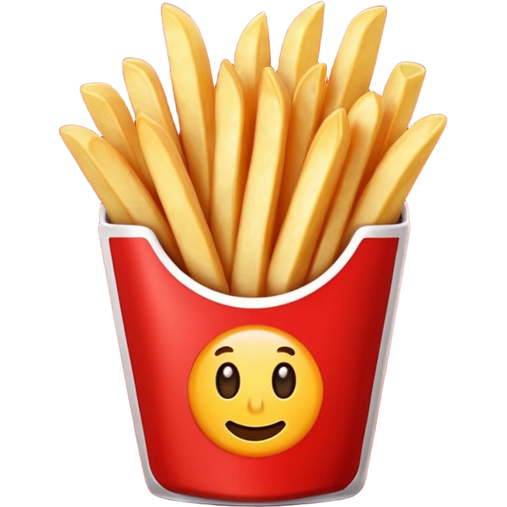 French fries with ketchup emoji