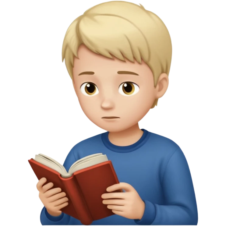 boy reading emoji