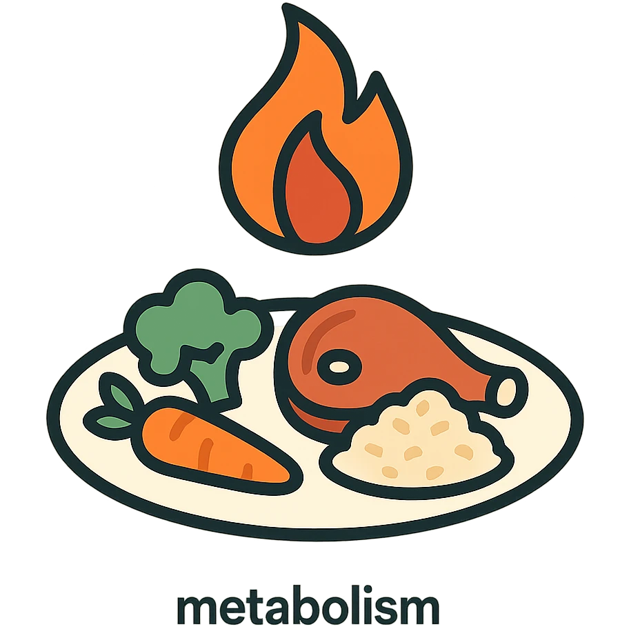 fiamma su cibo, metabolismo  emoji