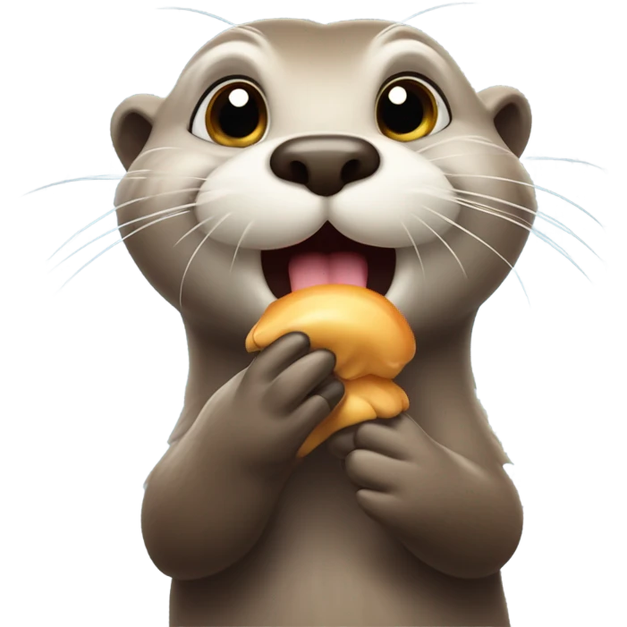 Otter blowing a kiss emoji