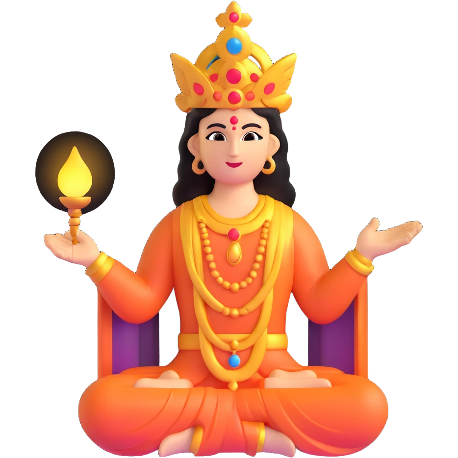 deceased deity with divine light fading emoji