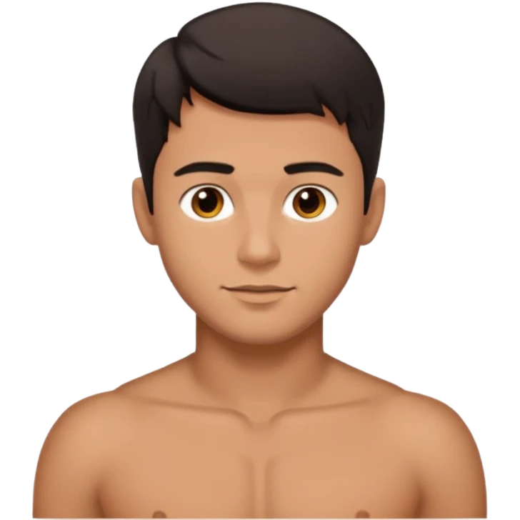 sexy gay guy emoji with short dark hair emoji