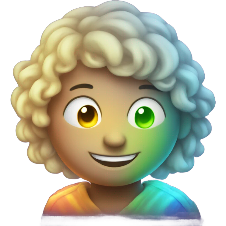 Glow in the dark rainbow emoji