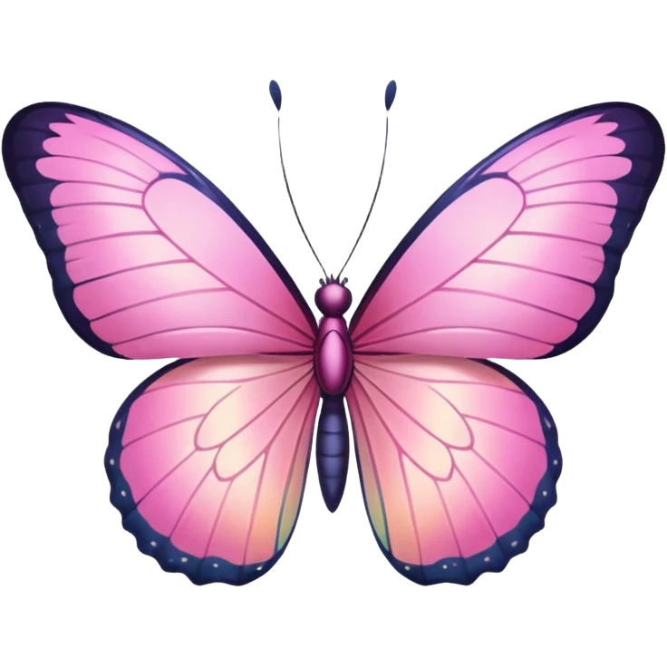 Pink butterfly emoji