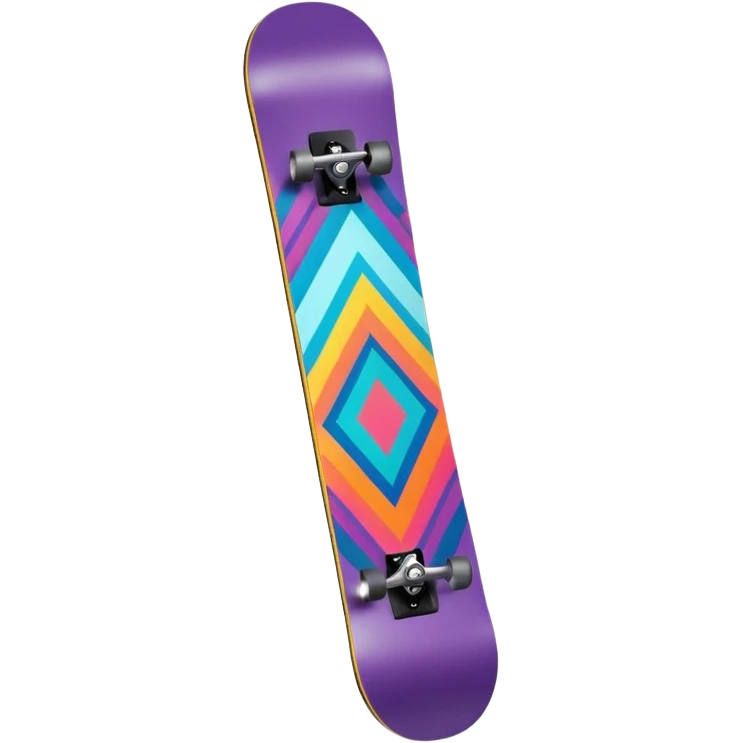colorful patterned snowboard emoji