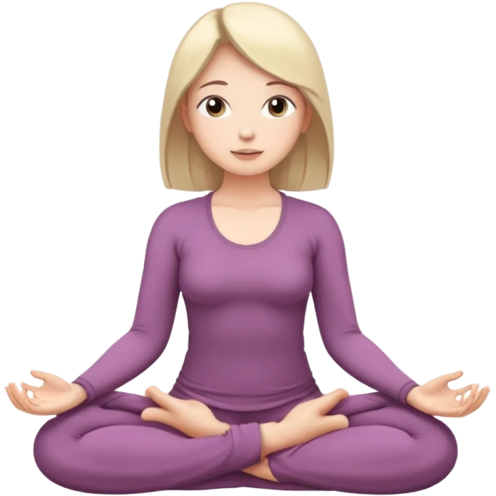 девочка сидит в позе лотоса и дышит emoji