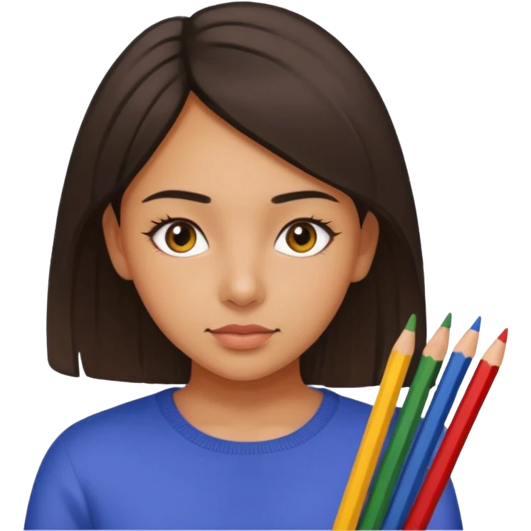 the girl draws connections between people emoji
