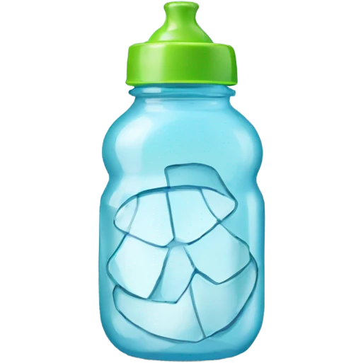Cracked baby bottle emoji