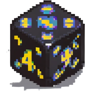 Classic gaming dice with numbers emoji