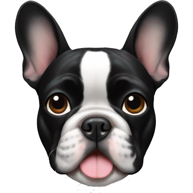 Black French bulldog emoji