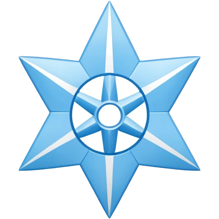 simple blue medical star of life symbol emoji