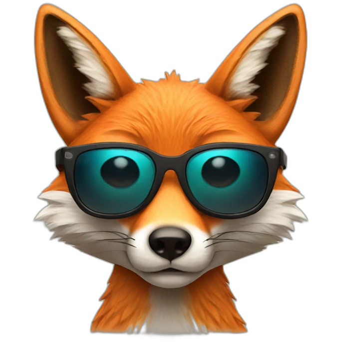fox with sunglasses emoji