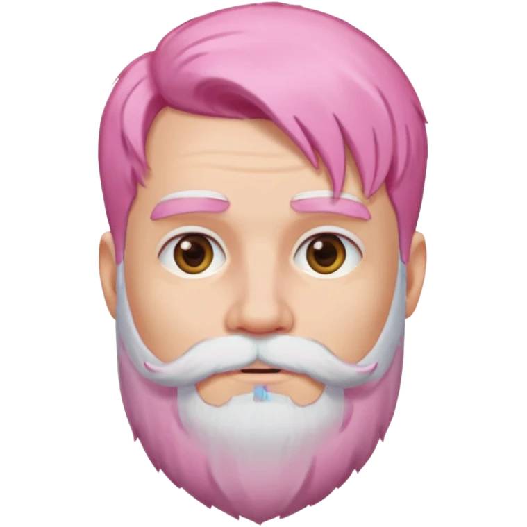 very white bearded pink haired  emoji