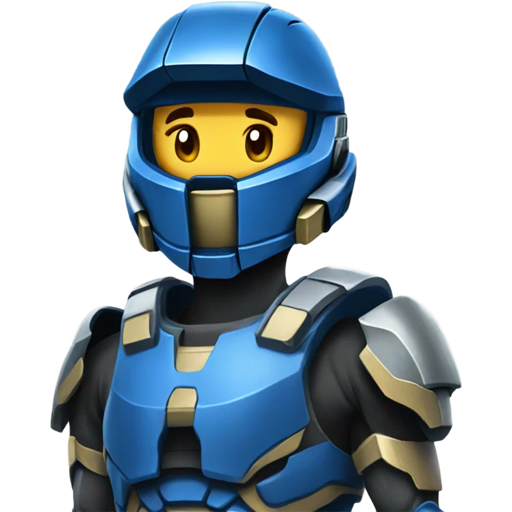 Halo Spartan anime blue armor emoji