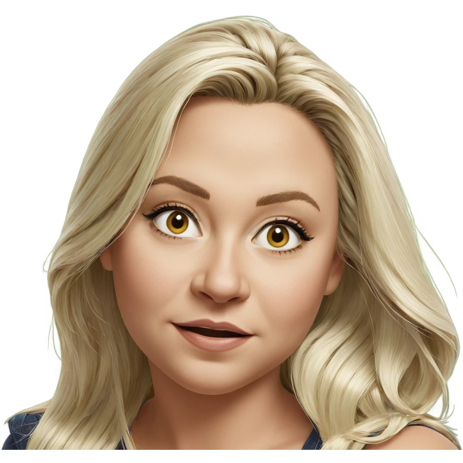 blonde girl portrait looking at viewer emoji