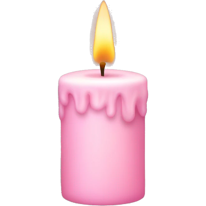 light pink candle emoji
