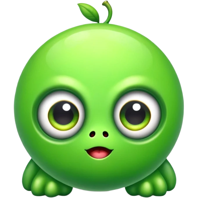 2 зеленых круглых монстрика  emoji