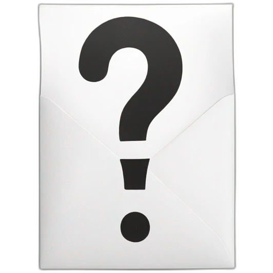 question mark on a white envelope emoji