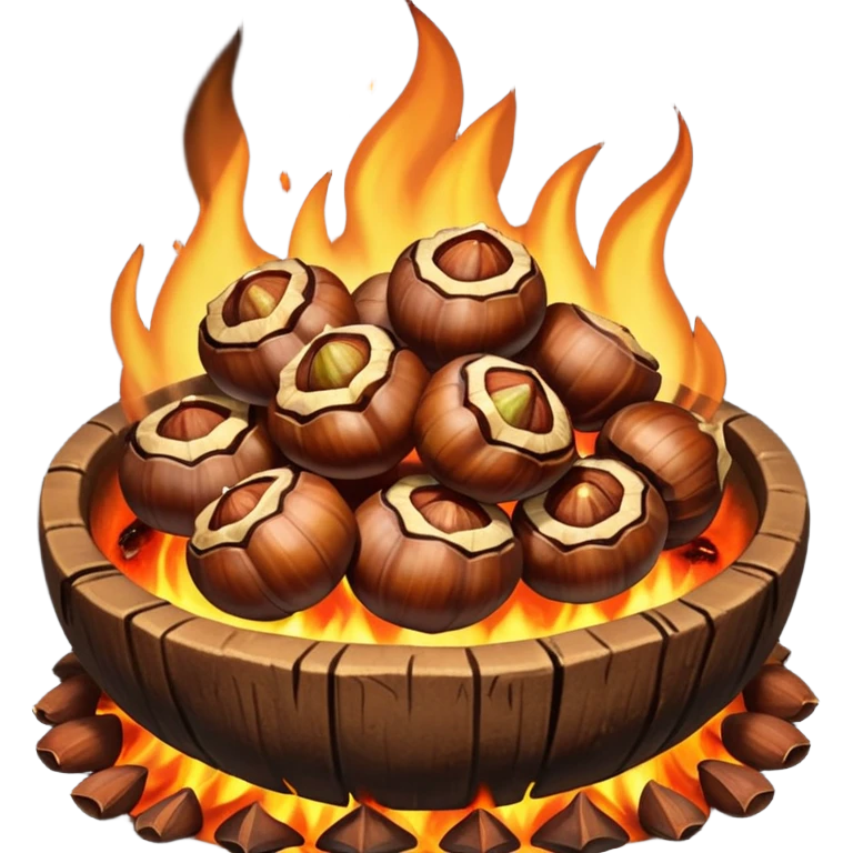 chestnuts roasting on an open fire emoji