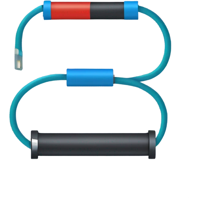 law of ohm: cable positive battery cable resistor cable negative battery emoji