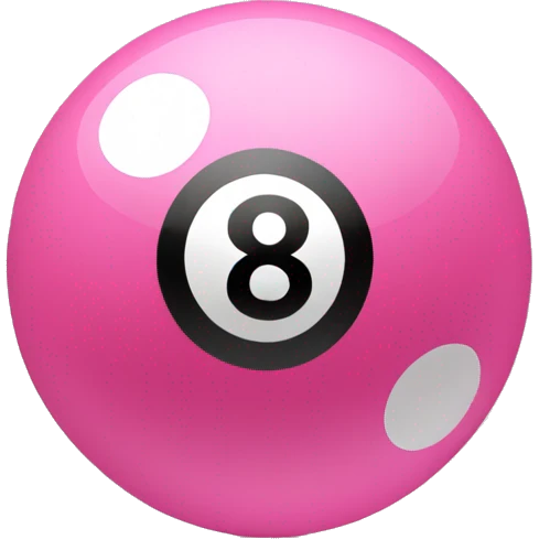 Pink 8 ball emoji