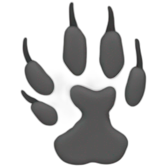 raised wolf paws emoji