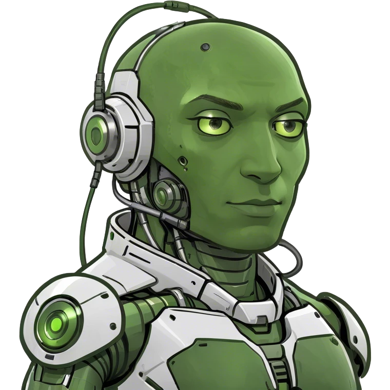 George Floyd as a cyborg emoji
