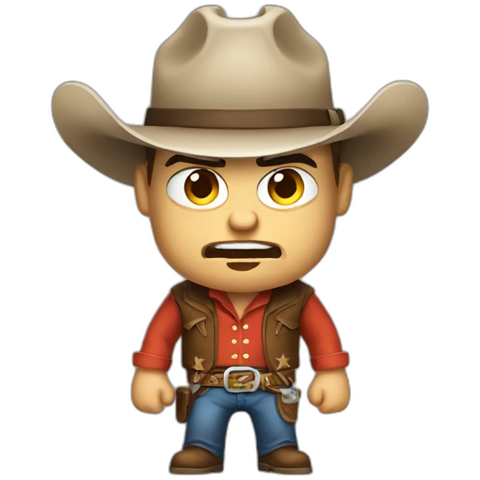 angry cowboy emoji
