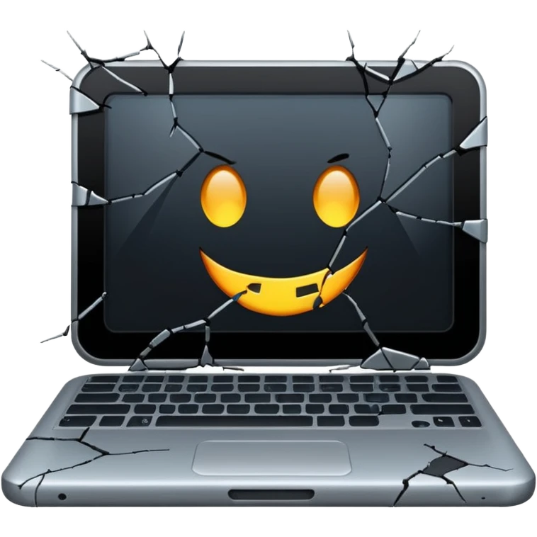 damaged computer emoji
