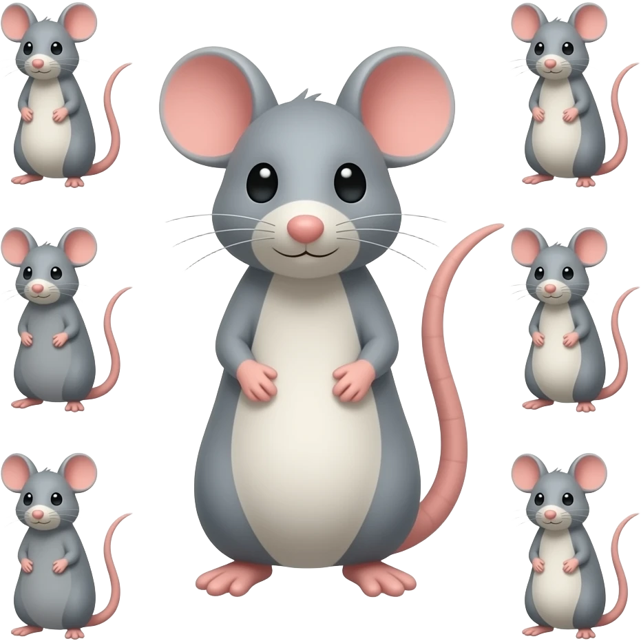 grupo de ratones emoji