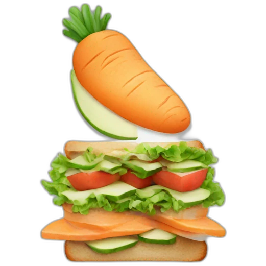 Sandwich, Fruit, Carrot emoji