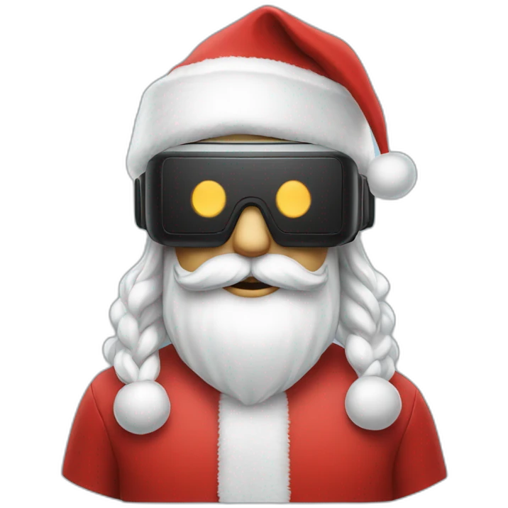 santa wearing vr headset emoji