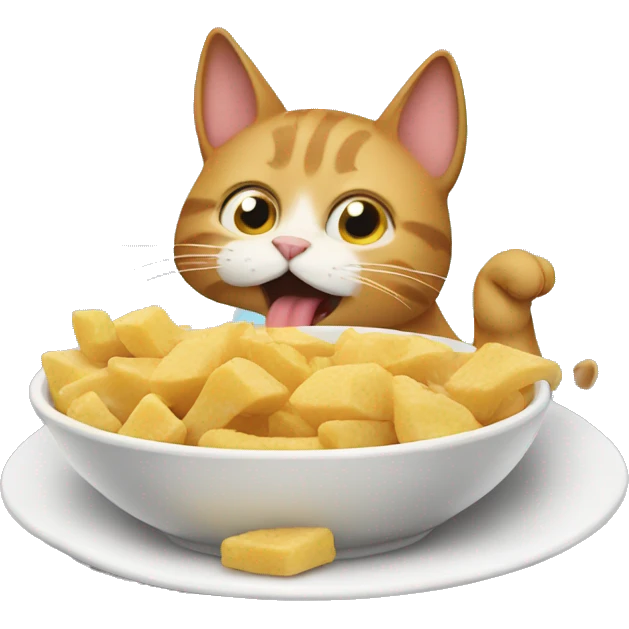 Cat eating emoji