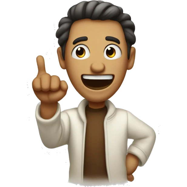 somone projecting their voice saying "boo" with a thumbs do emoji