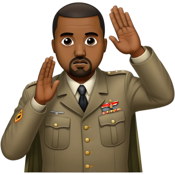 kanye saluting hitler emoji