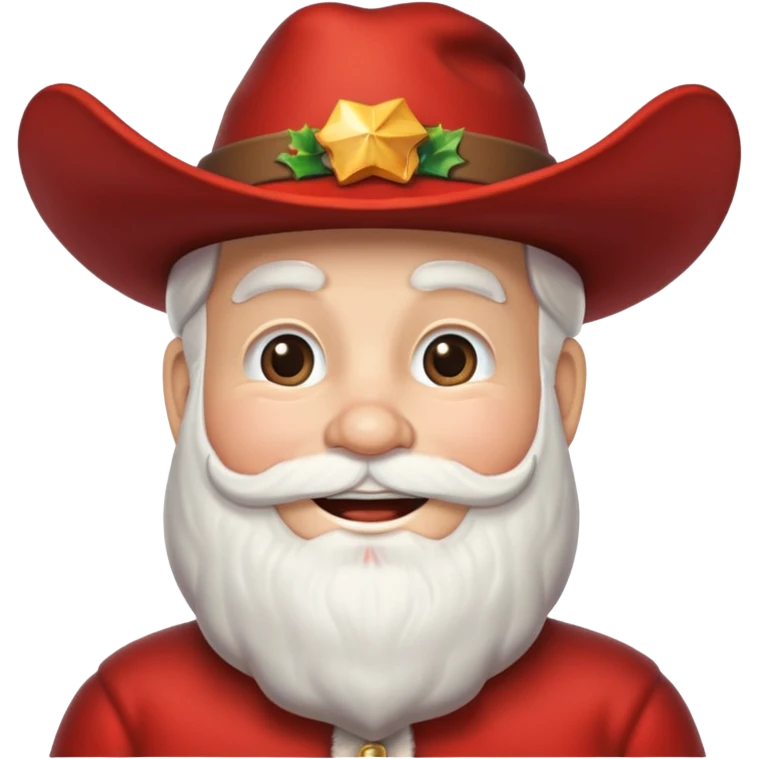 santa with a cowboy hat emoji