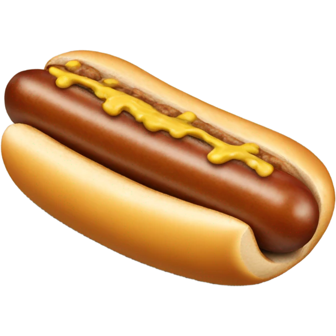 Bratwurst with mustard  emoji