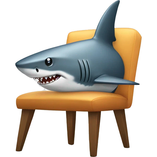 a shark sitting on a chair  emoji