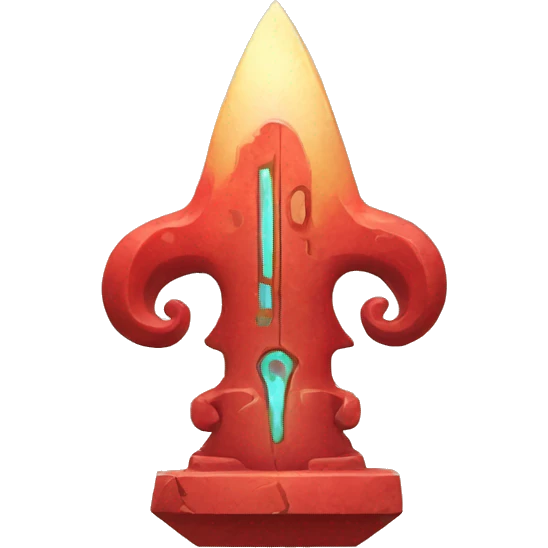 a red abstract archaic magical artifact emoji